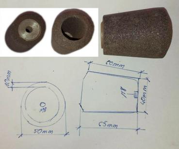 10x Ersatzkreisel f. Rondor Abrichter Schleifkegel  Ø M8