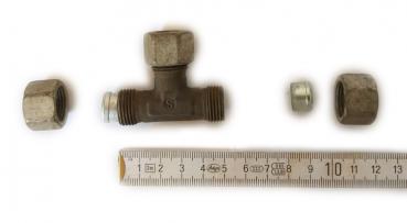 1x T-Einschraubverschraubung Fitting T-Stück M18 x 1,5  (außen/außen/außen) Bremse / Druckluft