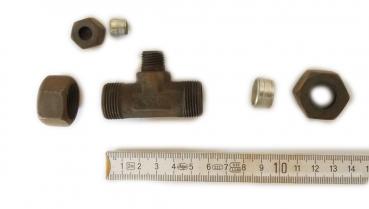 1x T-Einschraubverschraubung Fitting T-Stück M22 /M14 / M22 (außen/außen/außen) Bremse / Druckluft