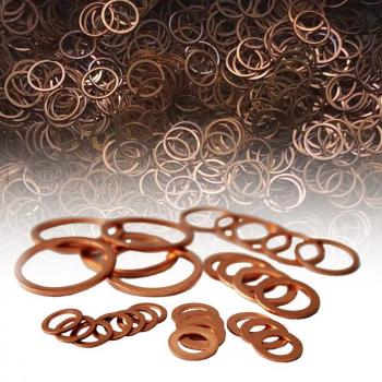 100 Stück - O-Ring Dichtring Kupfer 10 x 16 x 1,0 - 10x16x1,0