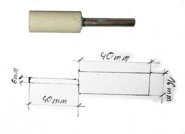 10 Stck Schleifstifte  Ø 16 mm 6/16/40